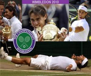 yapboz 2010 Wimbledon şampiyonu Rafael Nadal